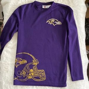 Baltimore Ravens waffle weave long sleeve shirt tall 18/20 youth NFL